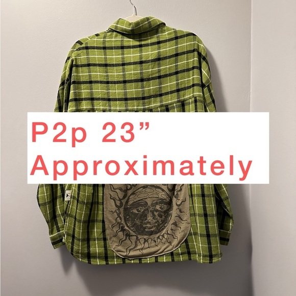 Sublime Green Plaid flannel up cycle - Picture 6 of 6